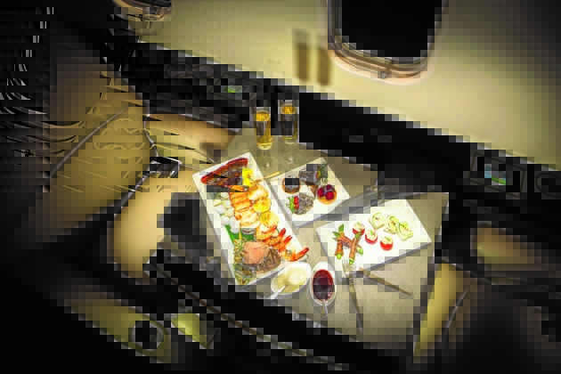 Private jet catering