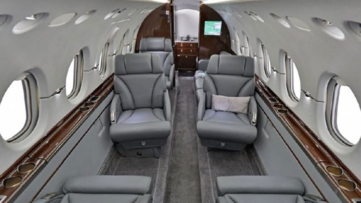 Hawker 900XP Jet Interior