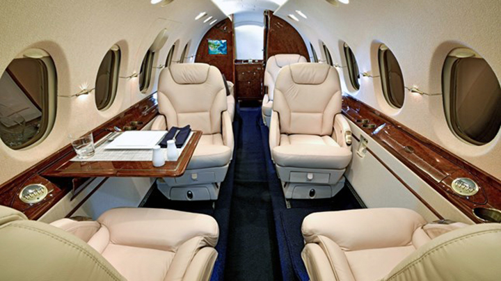 Hawker 800XP Jet Interior