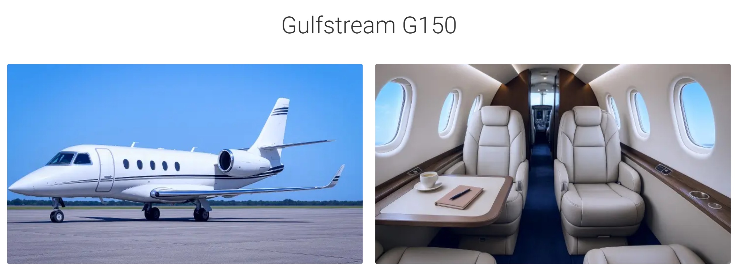 Gulfstream 150 Jet Private Jet Charter Interior and Exterior views