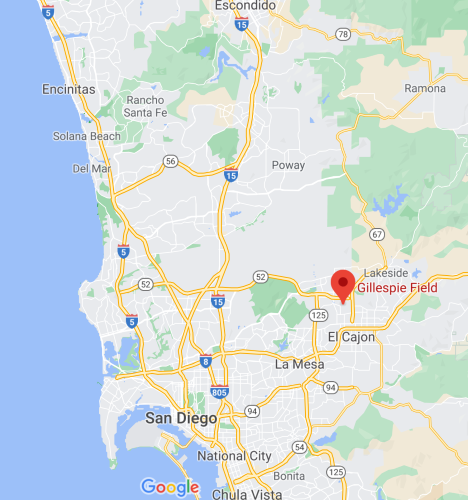 Gillespie Field Airport Google Map Location