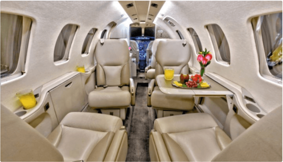 Special Charter Category, Citation Bravo Jet Interior