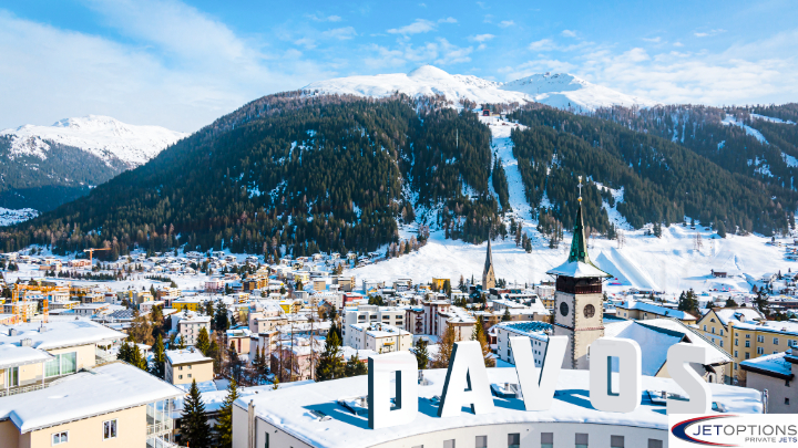 fly to private jet events Davos