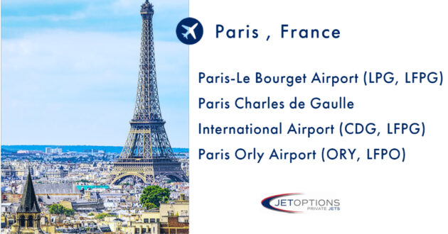 private jet charter to Paris 