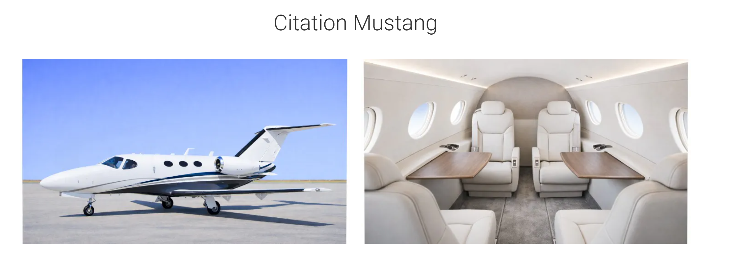 Citation Mustang Interior and Exterior views