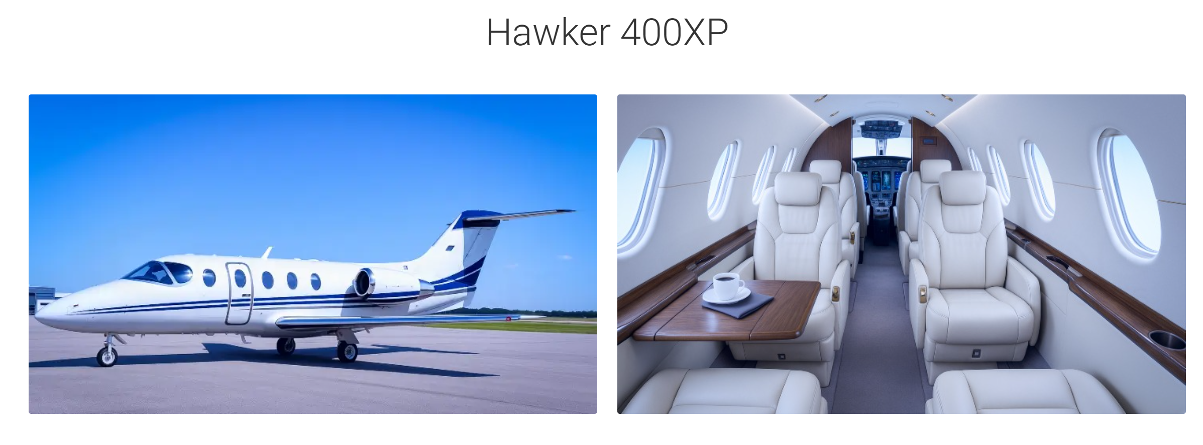 Hawker 400 XP interior and exterior Light Jet JetOptions