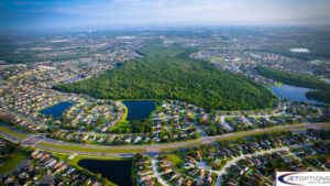 Private jet to Kissimmee aerial view