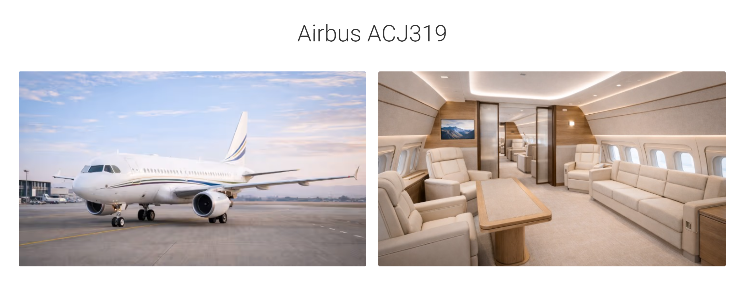 Airbus ACJ319 Interior and Exterior charter views
