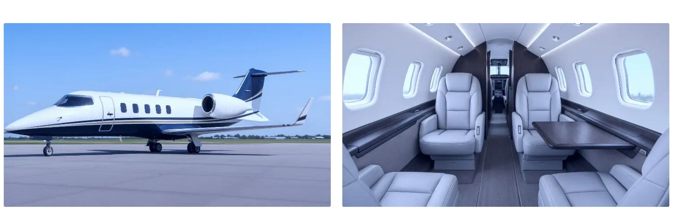 Charter Jet Exterior and Interiors Learjet 60