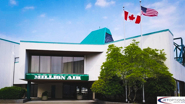 Million Air YVR JetOptions, Millionair FBO at Vancouver International Airport for JetOptions clients