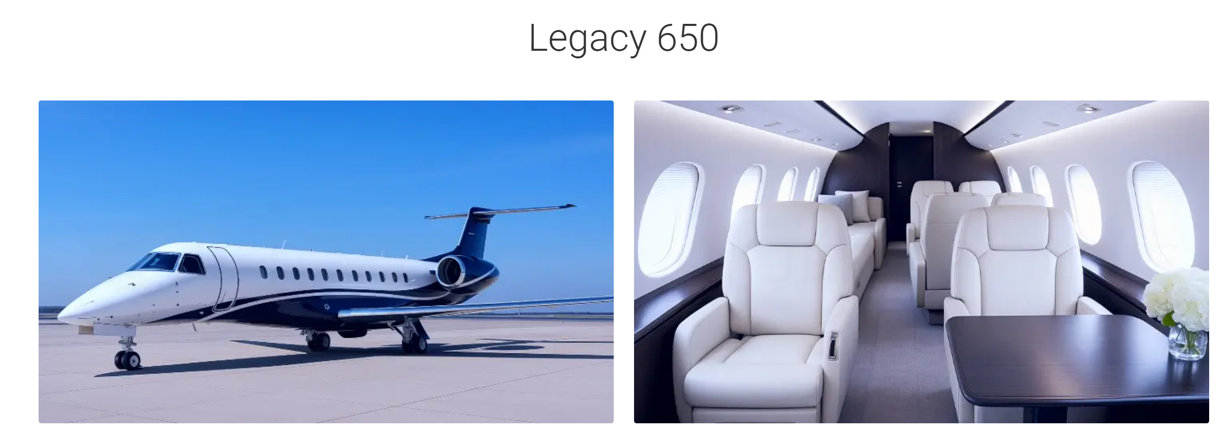Embraer Legacy 650 Long Range Charter Jet at JetOptions Jet Charters