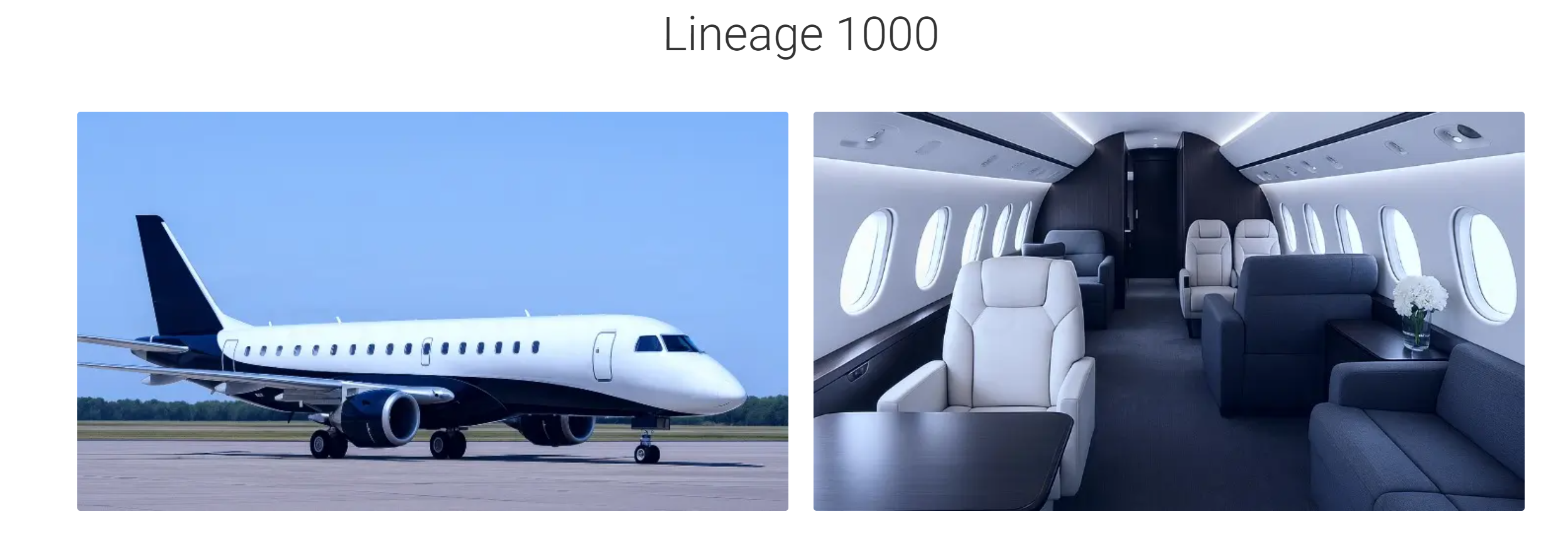 Lineage 1000 Heavy Jet Luxury at JetOptions Private Jets