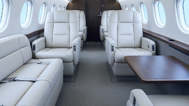 Falcon 2000LX Jet Interior