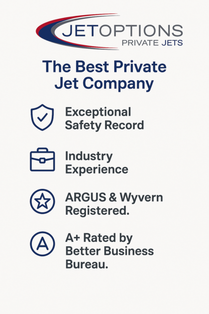 The best private jet charter company JetOptions