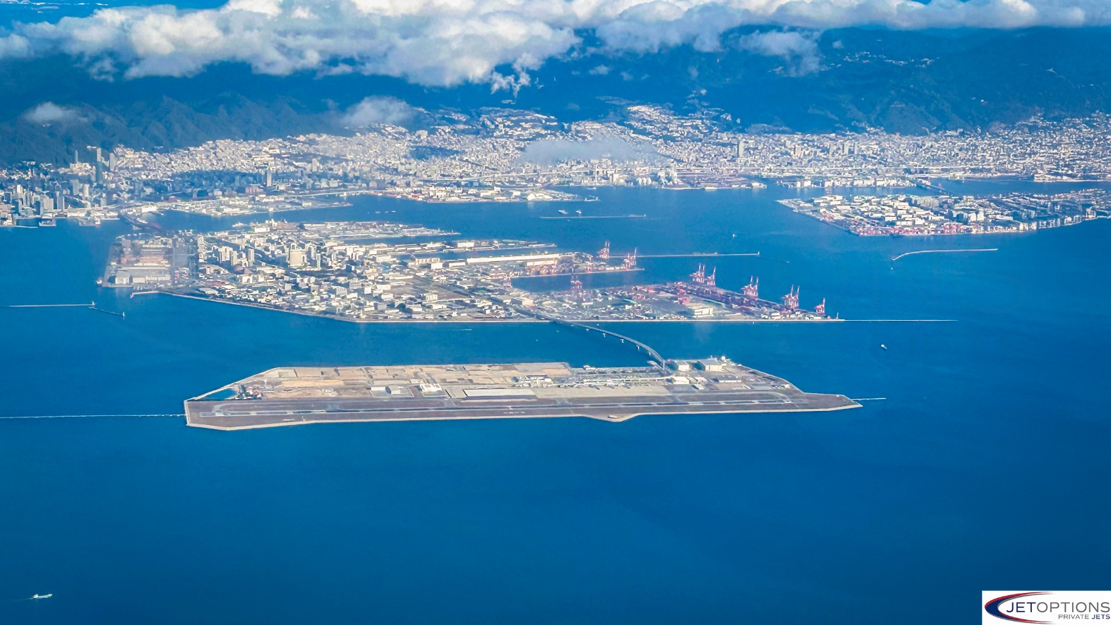 Aerial View of Osaka Kansai International Airport for Private Jet Charter