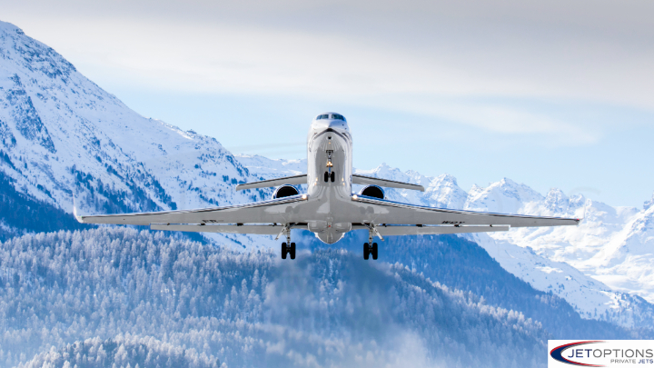 Engadin airport private jet JetOptions 