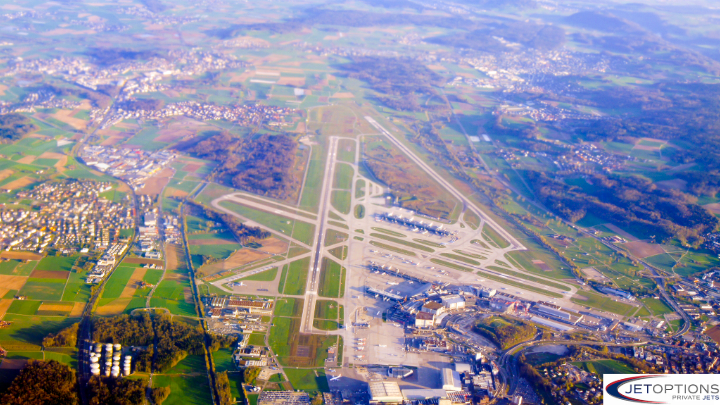 charter a private jet to Zurich with JetOptions 