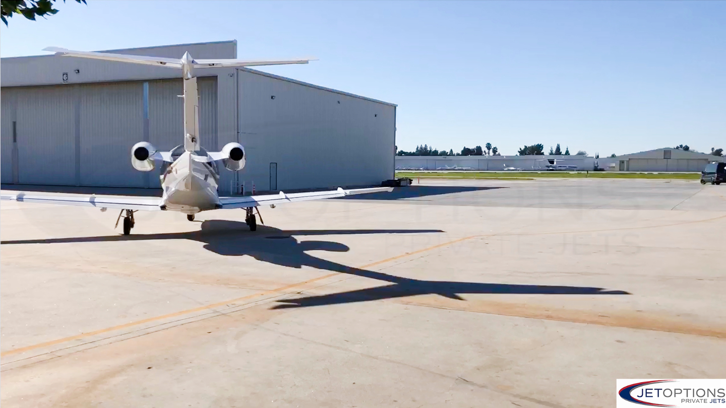JetOptions private jet departing Van Nuys Airport FBO