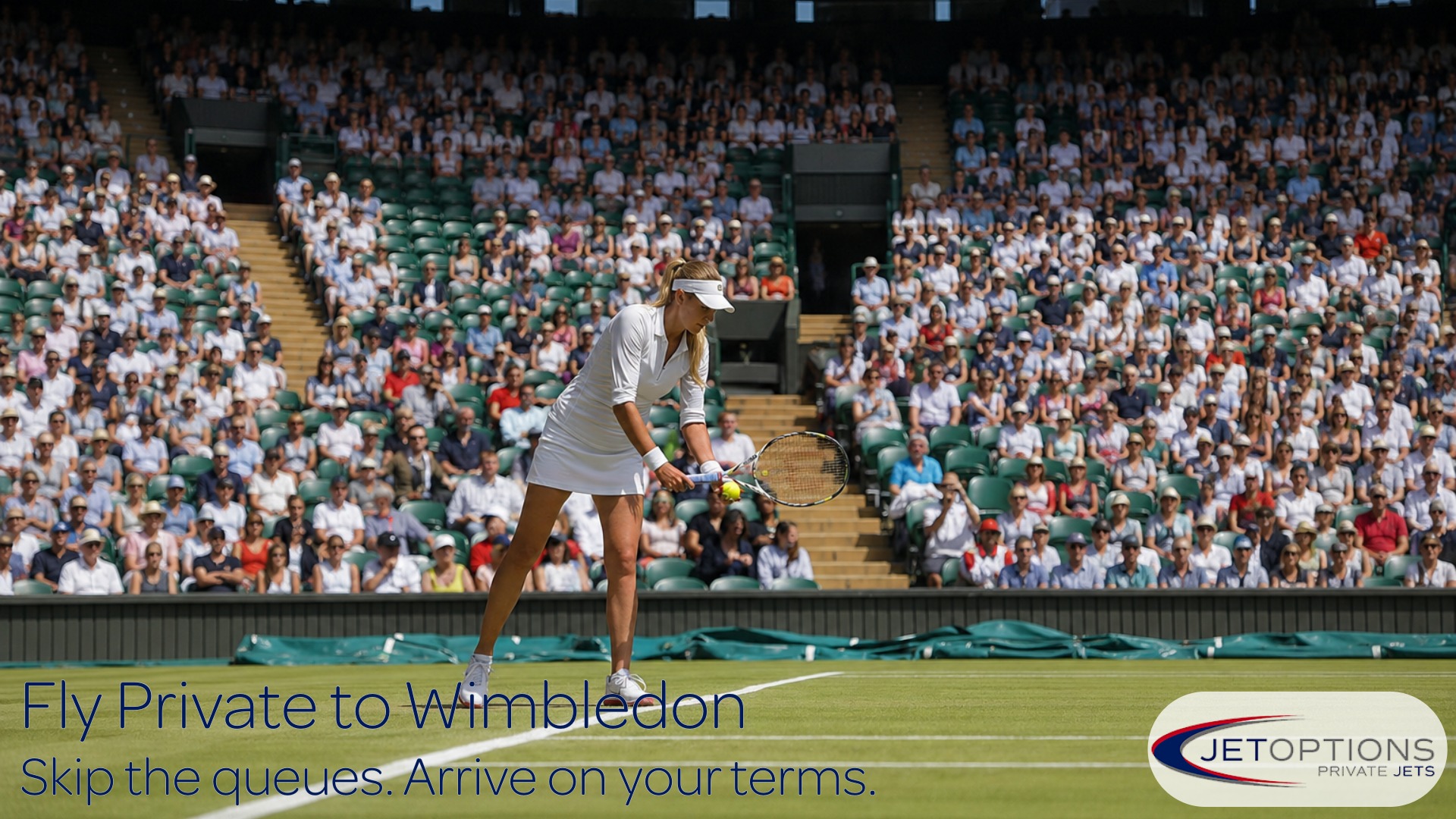 Private jet charter to Wimbledon 2026 - Centre Court at the All England Club, London