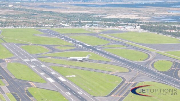 Private jet at Mexico City International Airport MEX